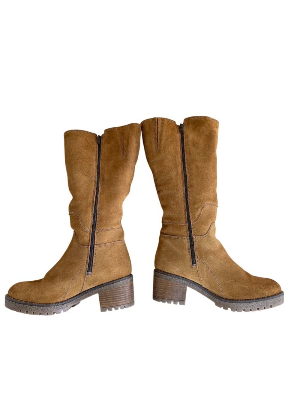 Overland Major Shearling-Lined Waterproof Suede Boots Tan W's 40 - Picture 12 of 14
